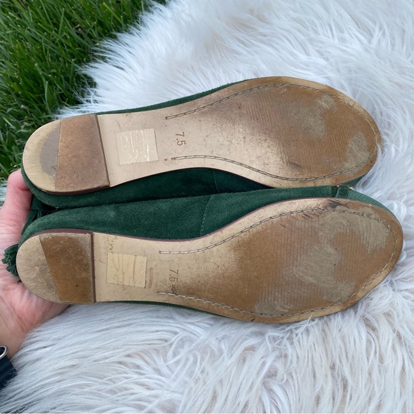 Jeffrey Campbell Ibiza Gabi Green Cap toe w/Chain Tassel Flats 7.5 - Picture 6 of 8